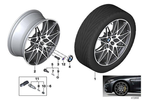 BMW LA wheel M star spoke 666M - 20" Rim light alloy transl.shadow 10JX20 ET:40 BMW 36108090193