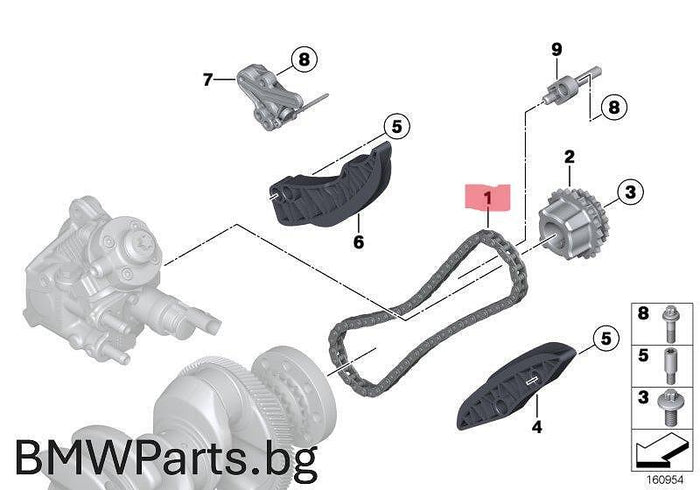 Долна ангренажна верига BMW N57/B57 – 13528490225