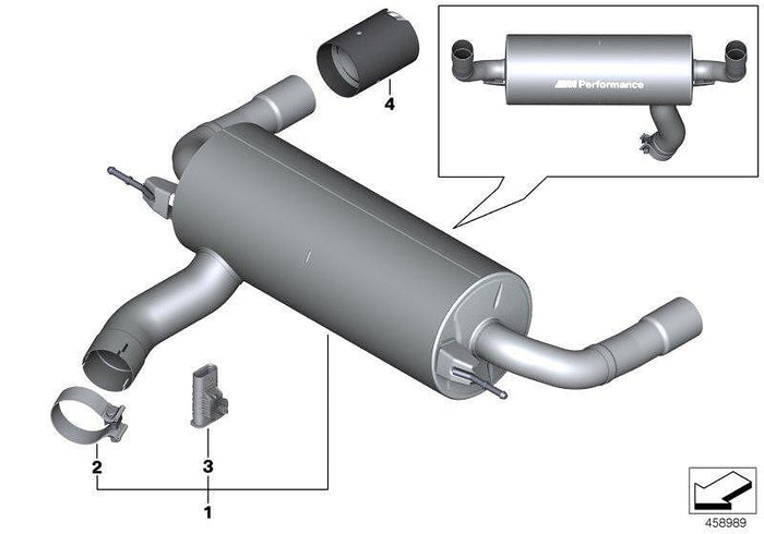 M Performance крайно гърне BMW B58 – 18302406953 | F22/F23/F30/F31/F33/F36