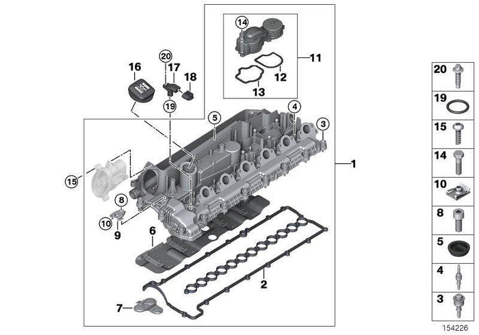 Маслен сепаратор за картерни газове BMW M57 – 11127794597