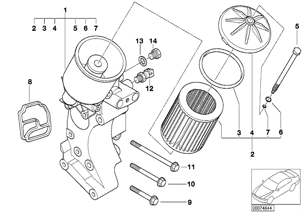 маслена конзола S54 BMW 11427839858