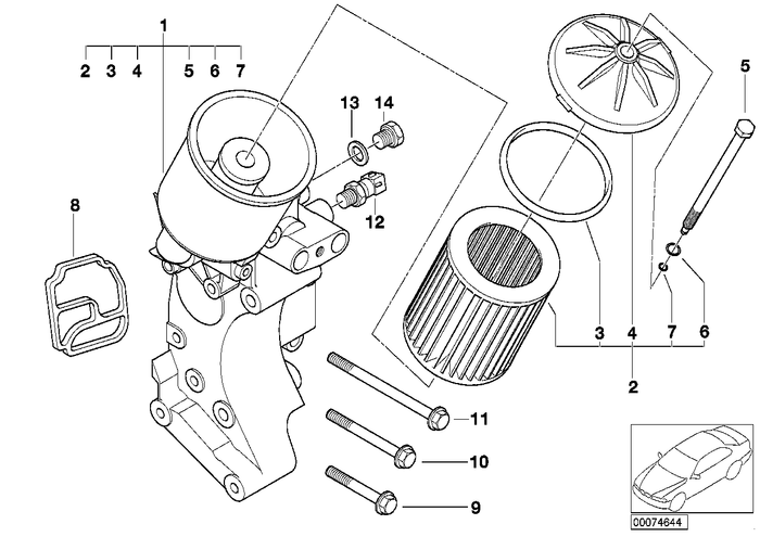 Маслена конзола BMW S54 – 11427839858