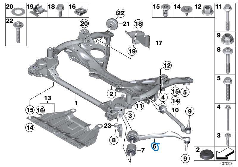 носач преден ляв BMW 31126855741