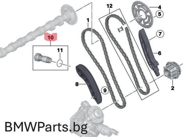 Обтегач за горна ангренажна верига BMW N47/N57/B47/B57 – 11318490219