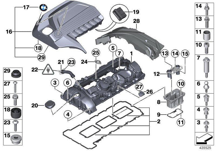 Оригинален капак на клапаните BMW N55 – 11127570292