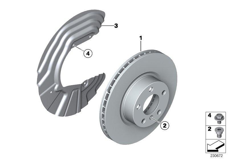 спирачни дискове BMW F25 F26 34106879122