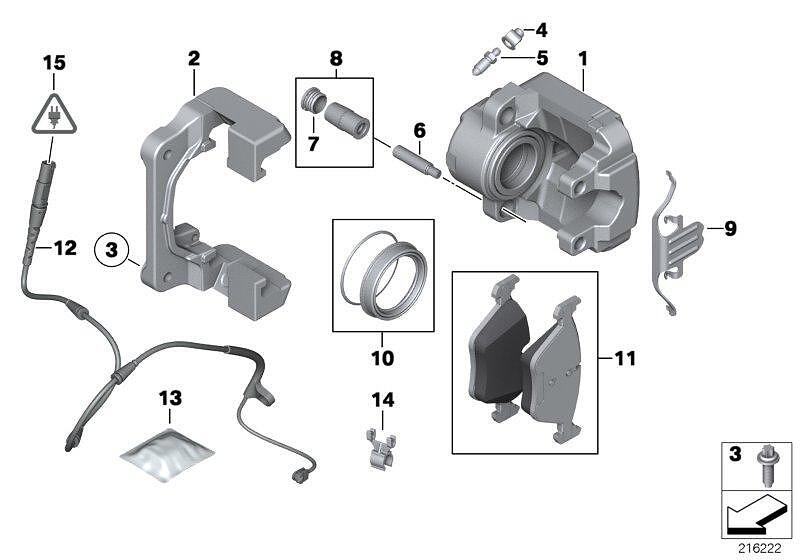 оригинални предни спирачни накладки BMW E70 E71 F15 F16 34116852253