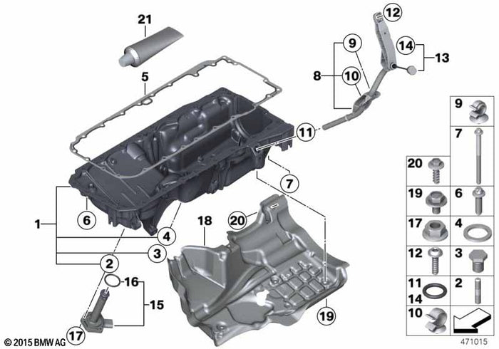 Оригинален датчик за ниво на масло BMW N47/N57 – 12617607909