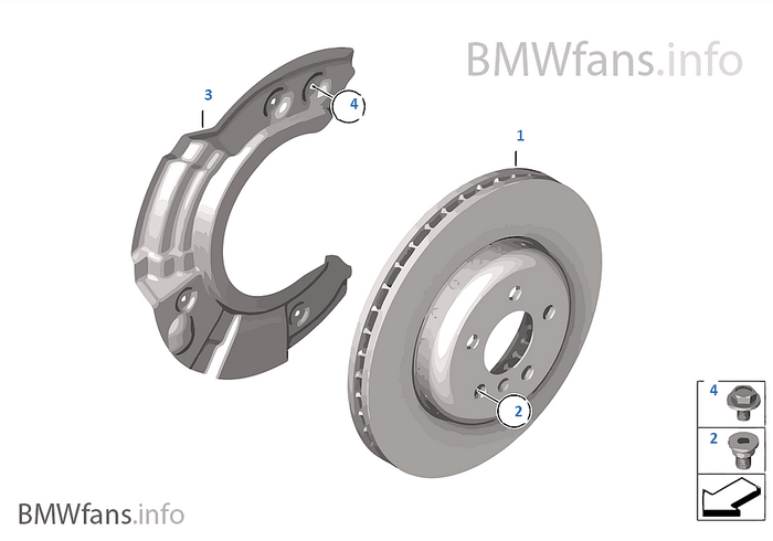 Преден десен спирачен диск BMW – 34116789544