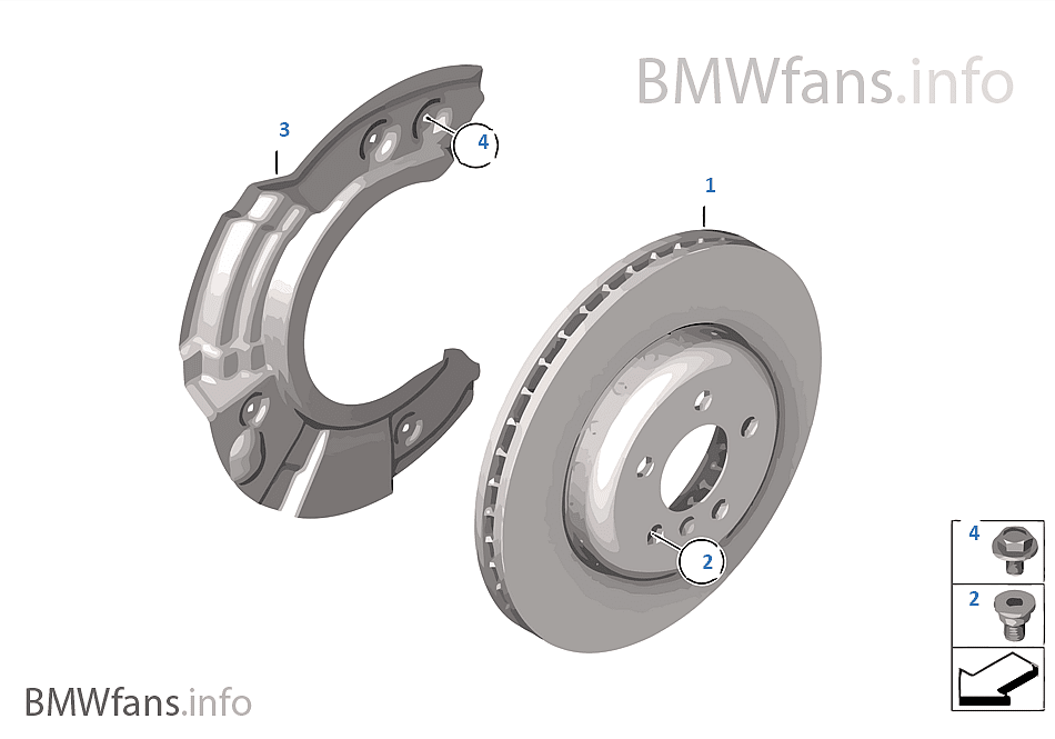 преден ляв спирачен диск BMW 34116789543