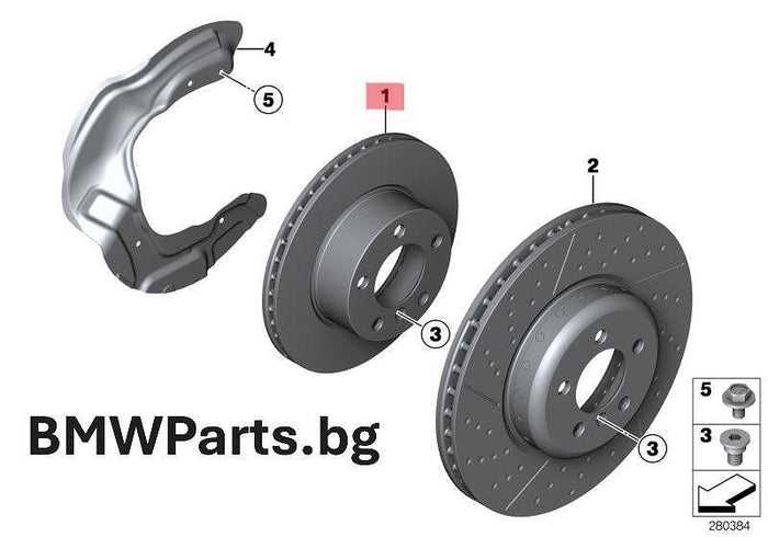 Оригинален преден спирачен диск BMW 312x24 – 34118848417