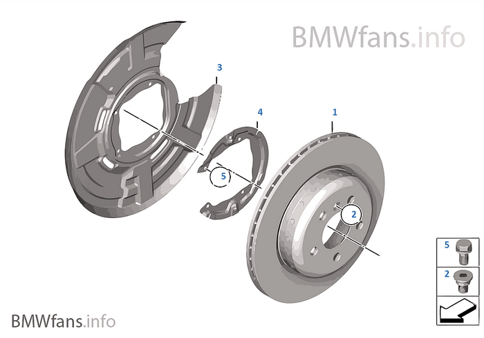 Оригинален заден спирачен диск BMW 345x24 – 34208853554