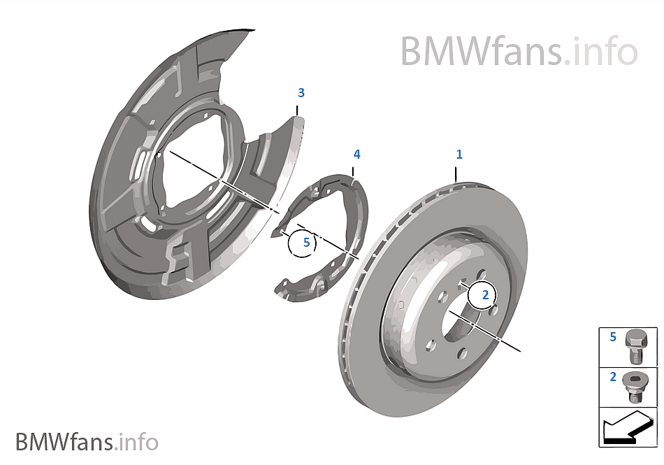 оригинален заден спирачен диск BMW 34208853554 345x24