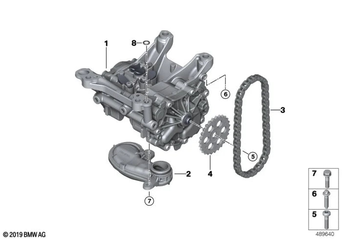 Оригинална маслена помпа BMW B58 – 11417643046