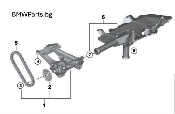 оригинална маслена помпа BMW M57  11417805815