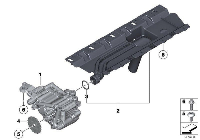 Оригинална маслена помпа BMW N55 – 11417613549