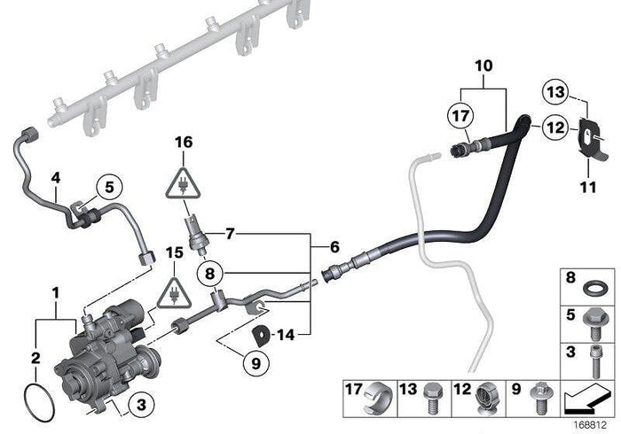 Оригинална помпа за високо налягане BMW N53/N54/N55 – 13517616170