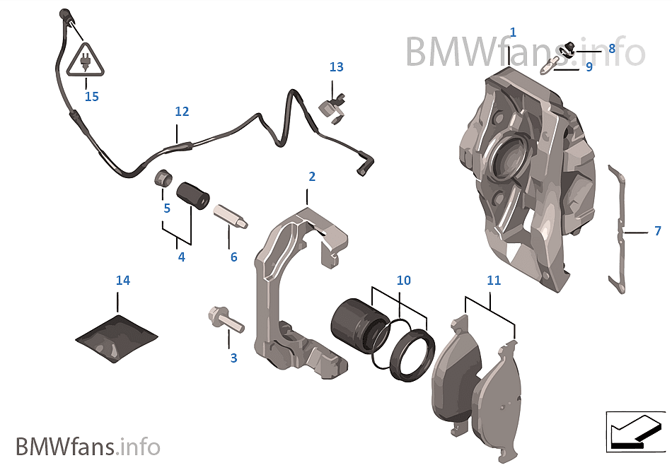 оригинални предни накладки BMW 34116794464 F07 F06 F01 F02 F04