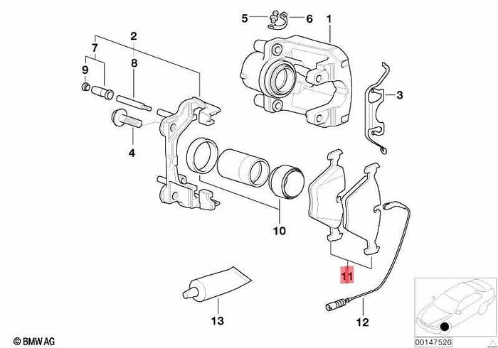 Оригинални предни спирачни накладки BMW – 34116763617