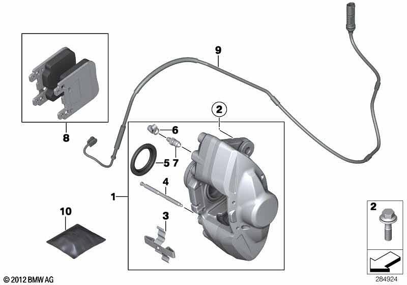 оригинални задни накладки BMW 34216887576 F20 F21 F22 F30 F31 F32 F33 F34 F36