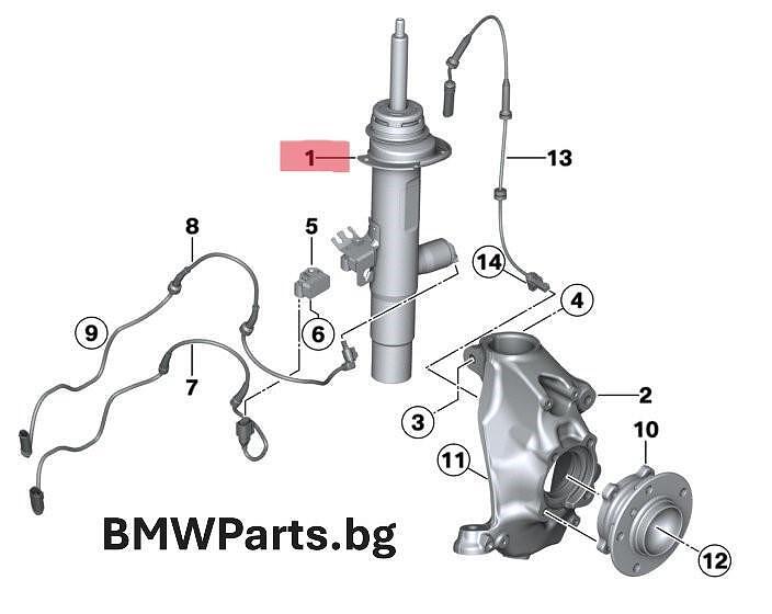 преден десен адаптивен амортисьор VDC BMW 37116874520 F30 F31