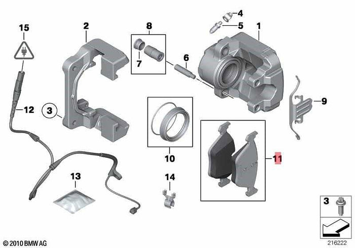 Предни спирачни накладки BMW – 34116852253