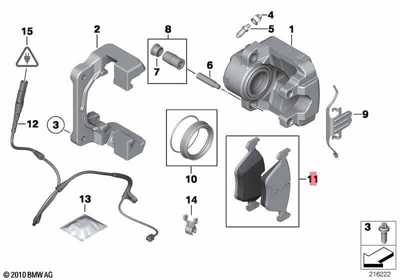 предни спирачни накладки BMW 34116852253