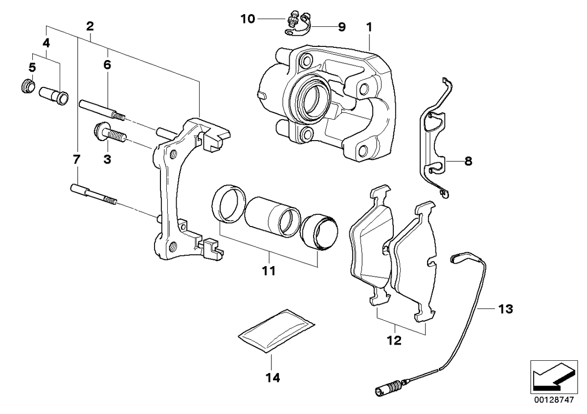 Предни спирачни накладки BMW E60 34116794916