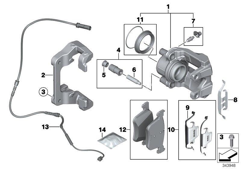 предни спирачни накладки F20 F21 F22 F23 BMW 34116858910
