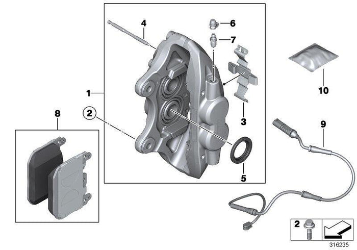 Предни спирачни накладки BMW – 34116865460 | F30/F31/F34/F32/F33/F36