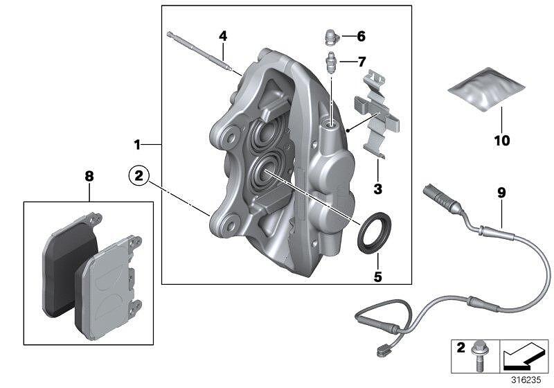 предни спирачни накладки F30 F31 F34 F32 F33 F36 BMW 34116865460