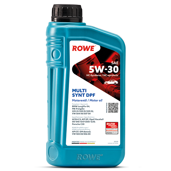 Моторно масло ROWE HIGHTEC MULTI SYNT DPF SAE 5W-30 1 л – 20125-0010-99