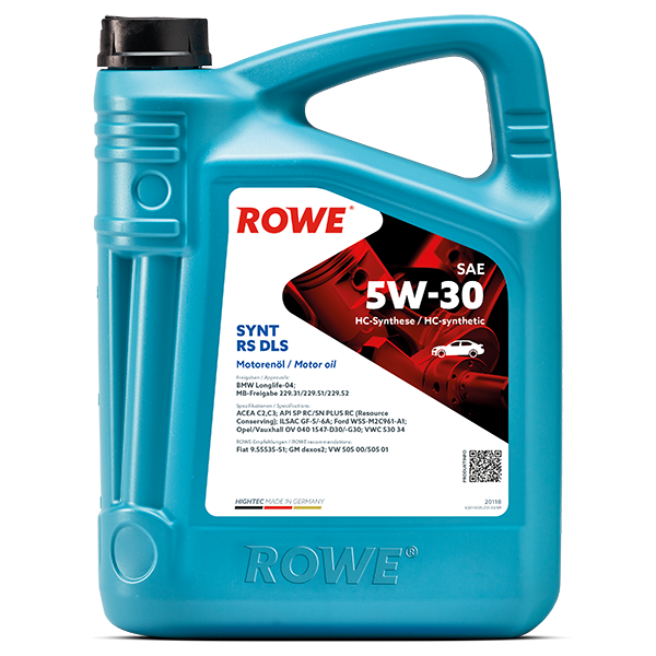 Моторно масло ROWE HIGHTEC SYNT RS DLS SAE 5W-30 5 л – 20118-0050-99
