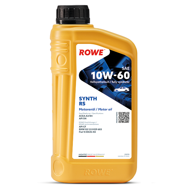 Моторно масло ROWE HIGHTEC SYNTH RS SAE 10W-60 1 л – 20070-0010-99