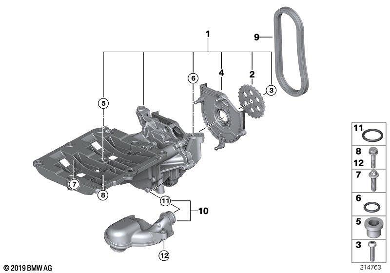 верига маслена помпа N57 N47 BMW 11417797896