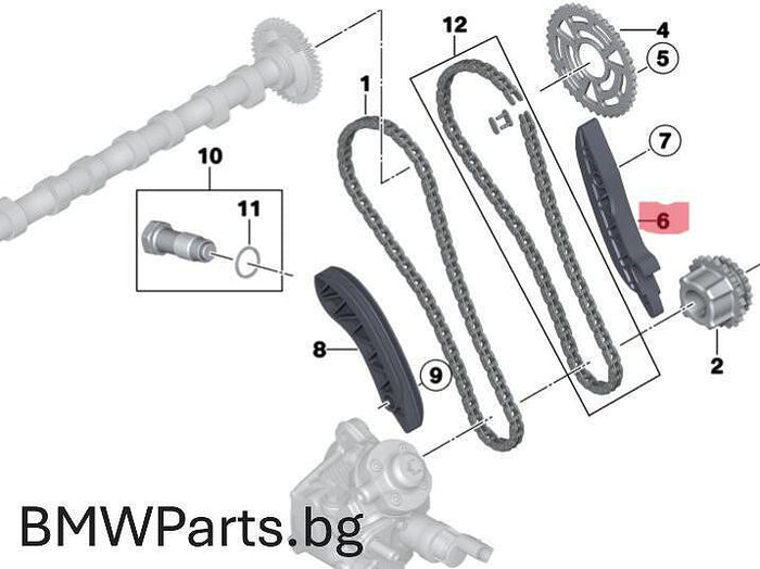 Водач за горна ангренажна верига BMW N47/N57/B47/B57 – 11317797899
